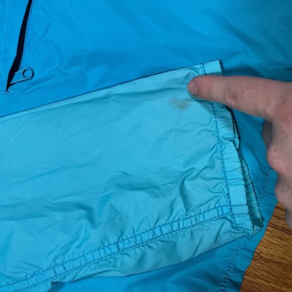 Diesel Lightweight Windbreaker Jacket Zip Medium Blue Never Forget See Note - Picture 10 of 10